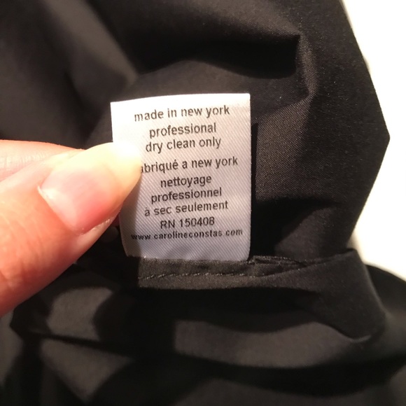 Caroline Constas Layered Bell Sleeve Smocked Off Shoulder Mini Dress in BLACK - Picture 9 of 9